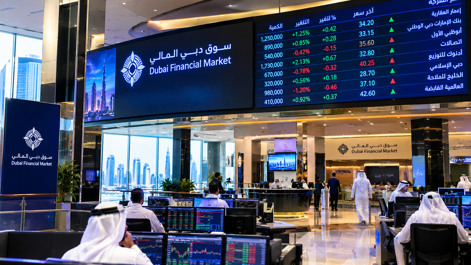 UAE Stock Markets Fall as Weak Earnings and Regional Tensions Worry Investors